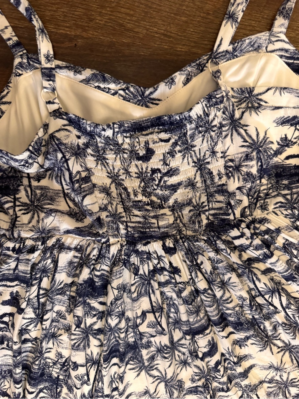 Torrid Tropical Toile Sundress Size 1 14/16 Lined Pockets Adjustable Straps - Picture 7 of 10